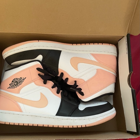 Jordan Air Mid in White Orange and Black